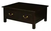 Tasmania 4 Drawer Straight Leg Coffee Table - Chocolate