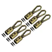 0.32" Cord End Cap Terminator Cord Finding for Tassel Jewelry Making 6Pcs Brown