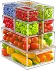 11 Pack Refrigerator Organizers and Storage Stackable Fridge Organizer Bins