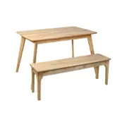 Levede Dining Sets 1xtable+1xbench Chair Coffee Tables Computer 120cm 4-6 S