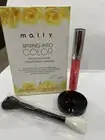 Mally Set Of 3 Liquid Lipstick & Effortlessly Airbrushed Blush &Brush BNIB