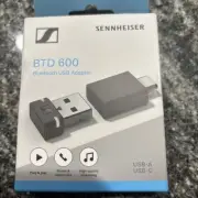 Sennheiser Audio BTD 600 Bluetooth Dongle, Incl. USB-A/USB-C Adapter - NEW