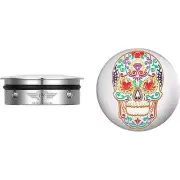 FIGURATI DESIGNS 1303-0383 FD30-SAC-SS Swing Arm Covers sugar skull - polished