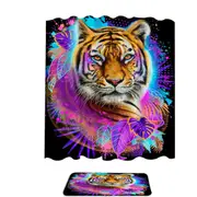 Jungle Animals Art Tiger Spirit Shower Curtain