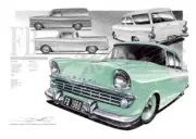 Classic FB FB SNOW CREST WHITE/GLADE GREEN A2 FRAMED PRINT (HC353)
