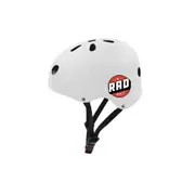 Rad Board Co Skate Helmet Street/Park Skateboard Sports Head Gear Large White
