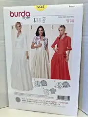 New Burda 6645 Womans Dress Boleros Coverlet Jacket 10 12 14 16 18 20 SewPattern