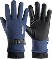 [Generic] Women Gloves Outdoor Riding Warm Touching Screen Texting No Slip Gloves Windproof Warm Sports Work Gloves for Cold Weather（No Power） Gloves Mittens Combo with Pocket