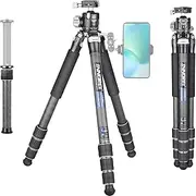 Carbon Fiber Tripod-INNOREL CT75C Ultra-Compact Professional Travel Tripod Weight 1.63KG with Low Gravity Center 360°Panoramic Ballhead&Short Center Column for Digital DSLR Camera