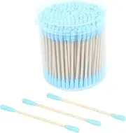 FOMIYES 200pcs Double-ended Cotton Buds Swabs for Makeup Cleaning Beauty Care Nail Polish Remover Safe for Ear Belly Button (random Colors)