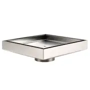 Brushed 150mm Square Floor Drain Tile Insert Shower Grate 50mm Outlet Waste