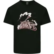 An Army Biker With Tank Skull Motorcycle Kids T-Shirt Childrens
