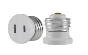 2-Pack Jasco 54613 Light Bulb Socket to Polarized Outlet White