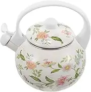 HOMOBABE Portable Enamel Water Kettle Handheld Stovetop Tea Pot for Home Brewing Elegant Design Thickened Material for Family Gatherings and Daily Use