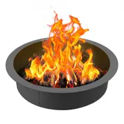 VEVOR Fire Pit Ring Round 44 Inch Outer Steel Liner DIY Campfire Ring Firepit