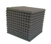 12 pk 12x12x1" Wedge Acoustic Foam Soundproof Wall Record Studio Panel Tile Gray
