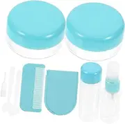 DECORNIJIA Travel Toiletries Container Refillable Bottles for Shampoo Lotion Soap Portable Travel Bottles in Lake Blue for Gym