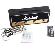Guitar Plug Key Chain Wall Mount Holder Black Wall Storage Rack for Music Lovers