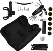 Outanaya 1 Set Multi Function Bicycle Repair Tool Kit with Mini Pump and Tire Patch Tools Durable Portable Kit for Road and Mountain Cycling Essential for Home Office and Outdoor Repairs