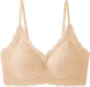 [Generic] Women Bras Plus Size Latex No Ring Breast Collecting Bra Side Gathering Seamless Beautiful Back Large Size Bra Women Bras Wireless Full Coverage