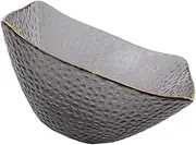 TIDTALEO Gold Rim Square Serving Bowl Elegant Glass Salad and Snack Bowl for Fruits Oatmeal for Entertaining and Table Settings Great for Holidays and Housewarmings