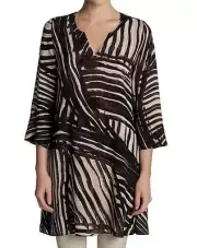 Nic+Zoe Sunbathe Graphic Stripes Tunic Dress - Size XS - $168