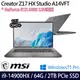 MSI 微星 Creator Z17 HX Studio A14VFT-294TW(17吋/i9-14900HX/64G/2TB PCIe SSD/RTX4080/W11P 創作筆電