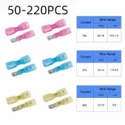 200Pcs Electrical Heat Shrink Female Male Spade Wire Connector Terminals Kit US