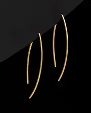 14K Italian Gold Wishbone Threader Earrings