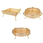 Iron art Key Tray Ellipse Storage Tray Fruit Plate Bowl Metal Tray Nordic Style