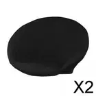 2X Jacquard Fabric Saucer Chair Slipcover Removable Moon Chair Cover black