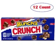 Buncha CRUNCH, Real Milk Chocolate Candy Treat, Share 3.2 Oz Box (12 Pack)