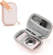 Digital Camera Case for CAMKORY DC403 FHD 1080P/ Kodak PIXPRO FZ55/ FZ45/ STUOGYUM DC402-AF, SD Card Storage Travel Carrying Cute Case Bag Small. (Pink)