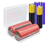 Transparent Battery Storage Box, Aa Battery Container, Portable Planner Storage Case Holder With Lid, Convenient And Compact Organizer For Home And Travel