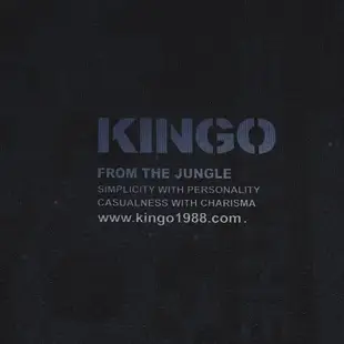 KINGO-大尺碼-男款 圓領 排汗衫-黑-213623