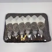 Oval Willow Wicker Placemat Dark Wood Rustic Cottage - 6 X Setting - Coasters