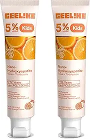 CEELIKE Kids 5% Hydroxyapatite Toothpaste – Orange Flavor, Enamel Strengthening, Fresh Breath for Children, 2 x 113g