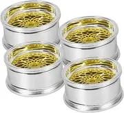 Vaguelly 4pcs Drift Wheel Hub Car Wheel Nut -caps Auto Remote- Wheel Rim Wheel Hub Cover Motorcycle Wheel Hub Wheels Tire Hub for Parts Trike Vehicle Nylon Plastic Silver