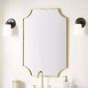 Signature Hardware,Ulric Decorative Vanity Mirror - GOLD LEAF