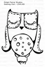 Picket Fence Studios Clear Stamp Quilting Owl 1pc