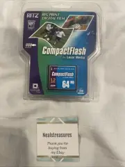 NEW 64MB Compactflash Lexar Media Ritz Big Print Digital Film USB Enabled Card