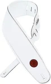 Levy's Leathers MSS2-4-WHT Garment Leather Bass Guitar Strap, White