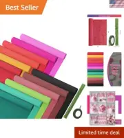 2 Rolls Crepe Paper Rolls 2 Colors Wide Crepe Paper Streamer Assorted Streame...