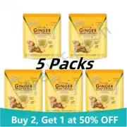 Ginger Honey Crystals, Lemon, Ginger Tea Herbal Tea 30 Sachets (5 Packs)