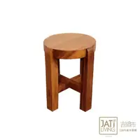 在飛比找momo購物網優惠-【吉迪市柚木家具】原木造型小圓椅/矮凳 SN015(板凳 椅