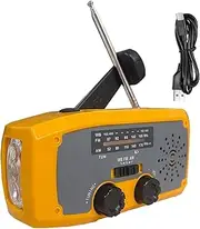 Solar Power Radio | Battery Powered Radio Solar Hand Charger - Radios, Hand Flashlight for Backpack, Bag Or Vehicle, Charges Smartphone, Weather Updates