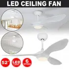 Modern 52“ Ceiling Fan with LED Light & Remote Control Quiet DC Motor for Home