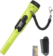 Vertimia Metal Detector Pinpointer, Professional Waterproof Handheld Pin Pointer Wand, 3 Modes Search Treasure Pinpointing Finder Probe with LCD Display for Adult, Kids, 9V Battery Included - Green