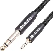 3.5mm to 6.35mm Cable, 6.35mm 1/4" to 3.5mm 1/8" Adapter Male to Male TRS Stereo Audio Aux Jack Cable Gold Plated Compatible with Laptop, Smartphones, Home Theater Devices (3.28FT/1Meter)