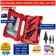 Milwaukee 3piece Metric Step Drill Bit Set Jam-Free Rapid Strike Shank 48899399